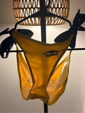 Corona Yellow Crown-Logo Swim Bottoms